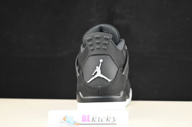 dh7138- air 4 jordan “black canvas” BestValue 1732 0602